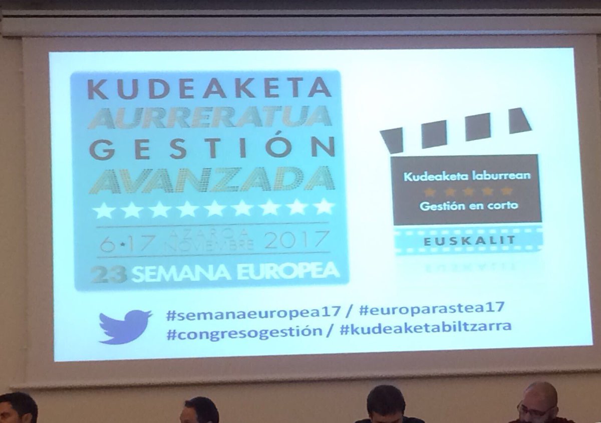 BaiManager's tweet image. Estamos en la jornada organizada por @EUSKALIT #semanaeuropea17 #congresogestion