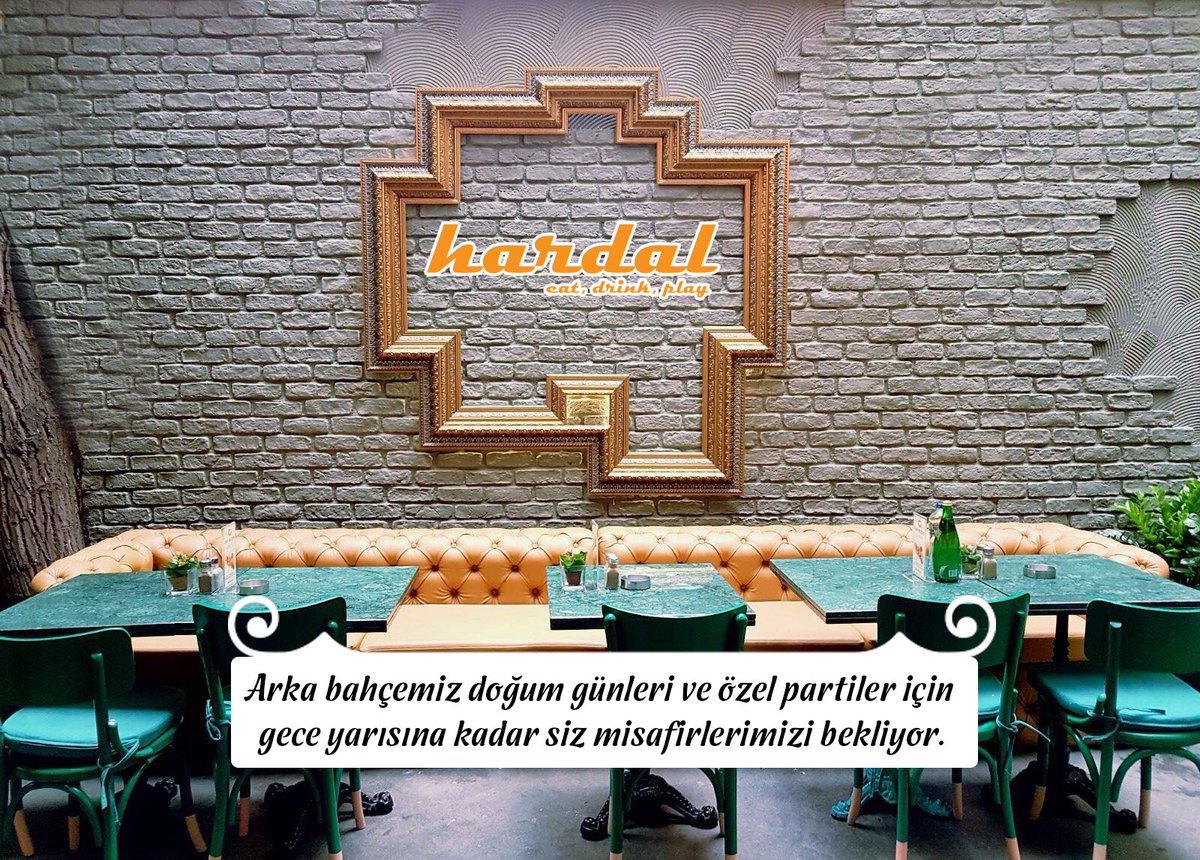 Arka bahçemiz doğum günleri ve özel partiler için gece yarısına kadar siz misafirlerimizi bekliyor. 
#ilovehardal #nişantaşı #restaurant