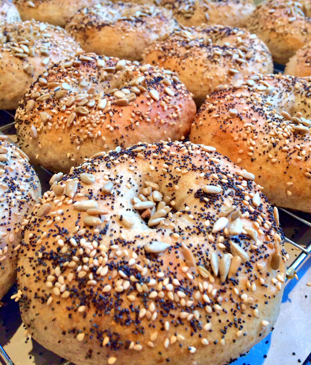 LaBonneParis1's tweet photo. Just delivered to lovely new customers @doughandoil Soft 'n chewy seeded #bagels  #Shrewsbury Castlegates OPENING VERY SOON! 😃Good luck guys https://t.co/Tyrl8S3RNs