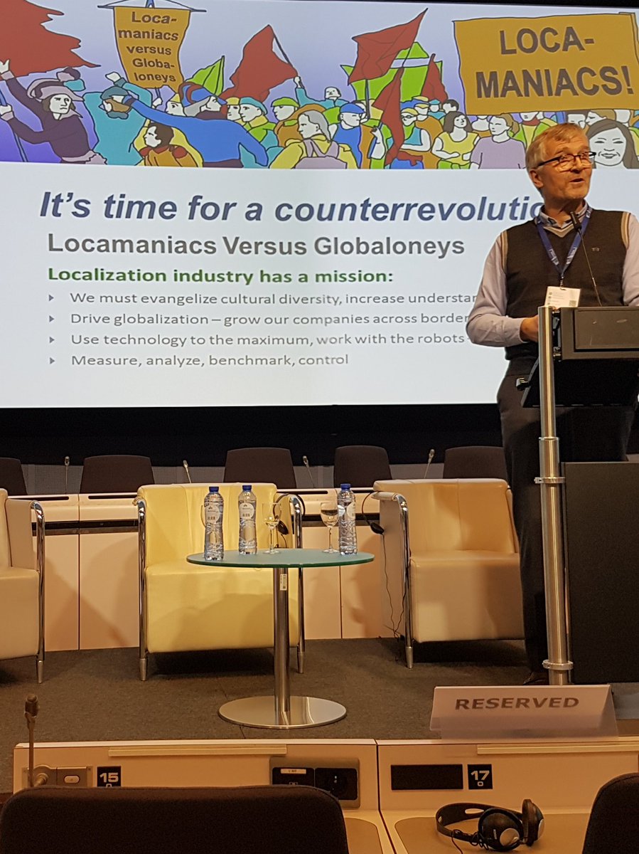 perpetratrice's tweet photo. Jan Van Der Meer of TAUS on the future and mission of localization at #TranslatingEurope #TEF https://t.co/GC2EqyCPQJ