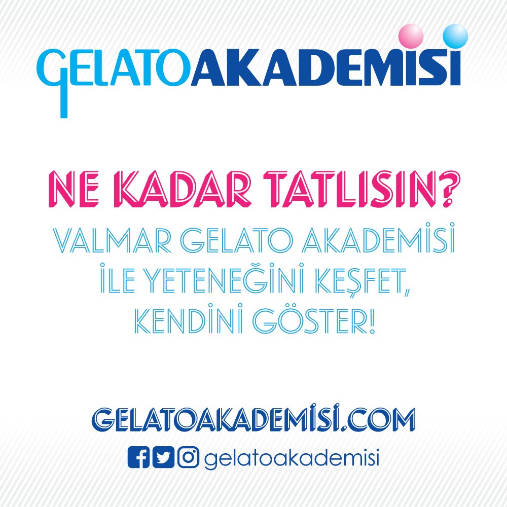 gelatoakademisi's tweet photo. Ne Kadar Tatlısın? Valmar Gelato Akademisi ile yeteneğini keşfet, kendini göster! #gelatoakademisi #şimdigelatozamanı https://t.co/Mf85uMFKVg