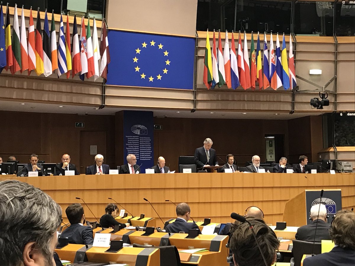 guidobortoni's tweet photo. High Level Conference #cleanEnergyUE in Bxl. Pres Tajani opens the sessions. California Governor is participating too. It makes sense https://t.co/ZTKQA6hFn6