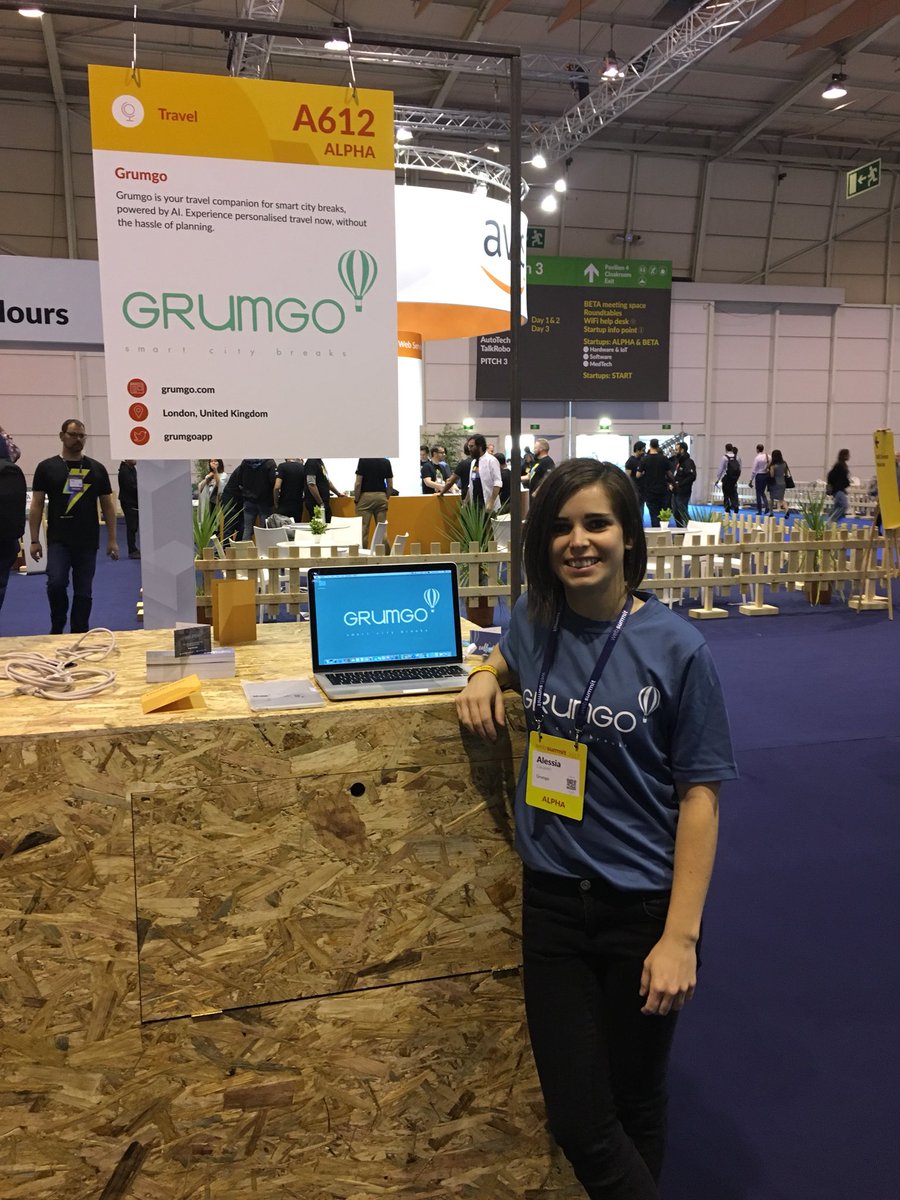 Whoop whoop! Come and say hi at stand A612 in the #travel exhibition area and meet <a href="/GrumgoApp/">Grumgo</a>