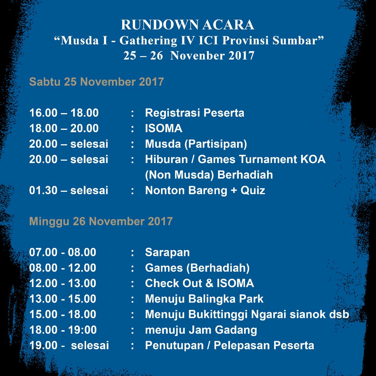 ICI_Bukittinggi's tweet photo. Inter Club Indonesia Sumatera Barat,  Present : "Musyawarah Daerah &amp; Gathering Provinsi" .  Mari Ramaikan. cc: @InterClubIndo https://t.co/m5eCMKEw3J