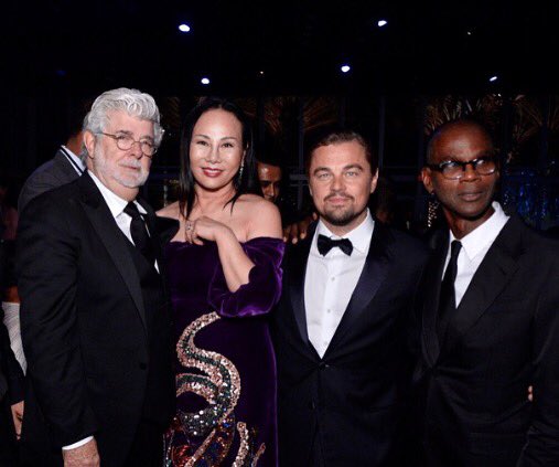 #GeorgeLucas #EvaChow #LeonardoDiCaprio et #MarkBradford à la soirée de LACMA