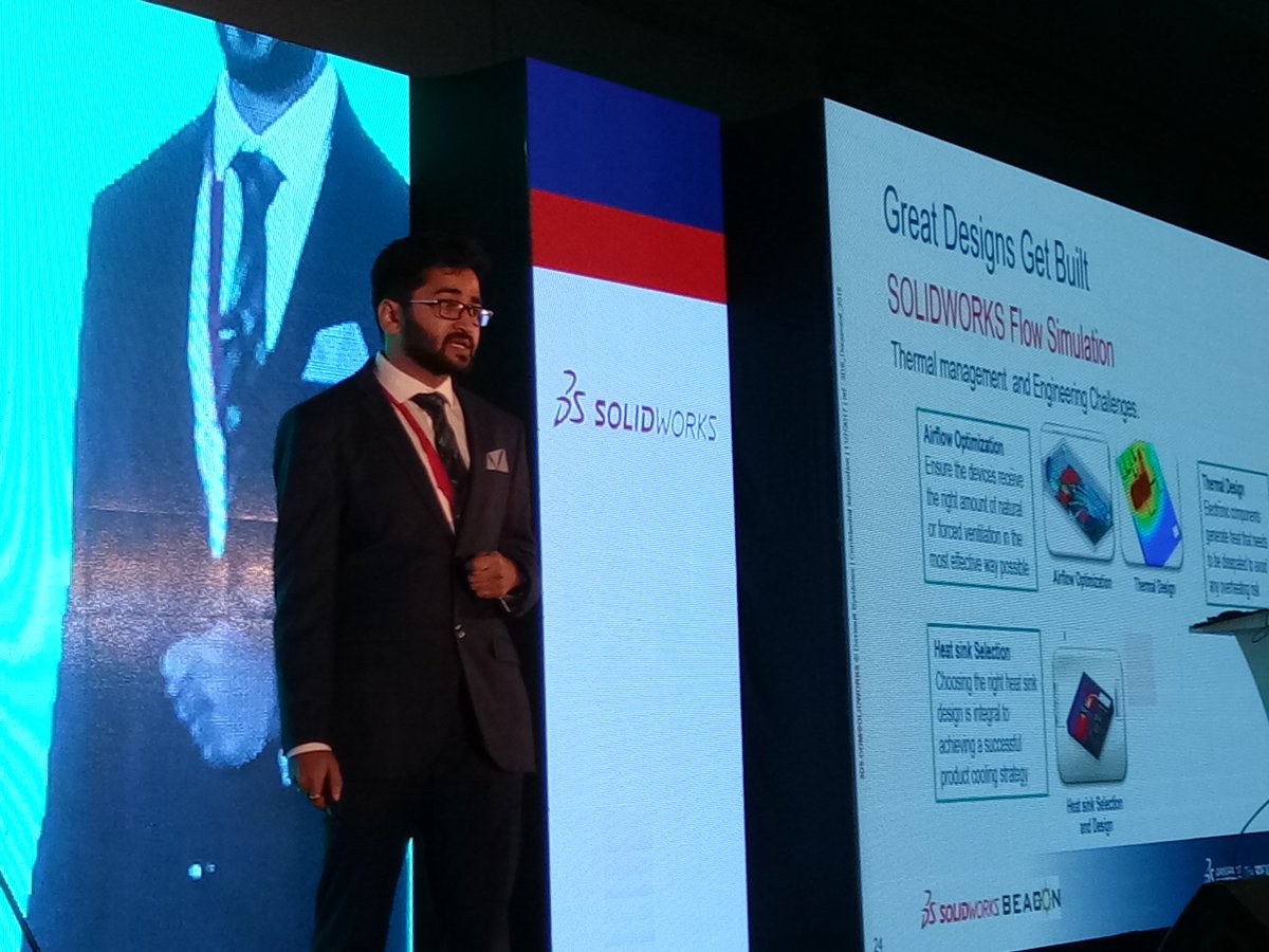 HarshUpasan's tweet photo. Track 1: solve complicated flow scenarios using SOLIDWORKS Flow Simulation. 

#SOLIDWORKS2018
#SWLAUNCH18
@BEACON_India 
@SOLIDWORKSIndia https://t.co/xtik5rb0Ur