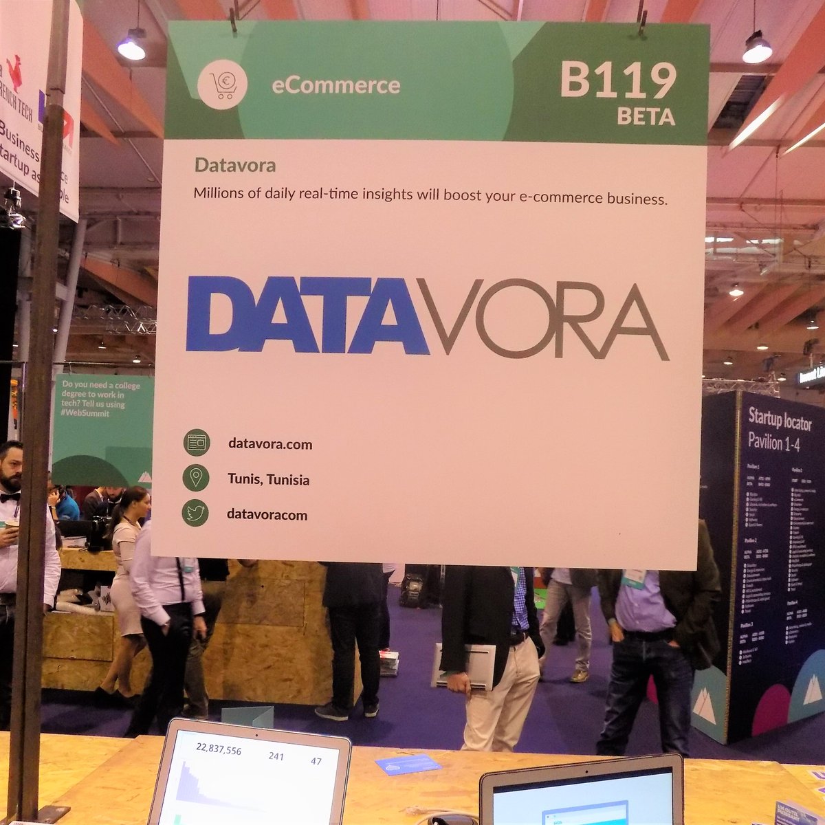 DatavoraCom's tweet photo. #WebSummit- Starting blocks. #Datavora is delivering a Web scale #ecommerce monitoring. Meet us @ B119 https://t.co/GuNfpWzd1n #BigData https://t.co/zqTVkkjrCM