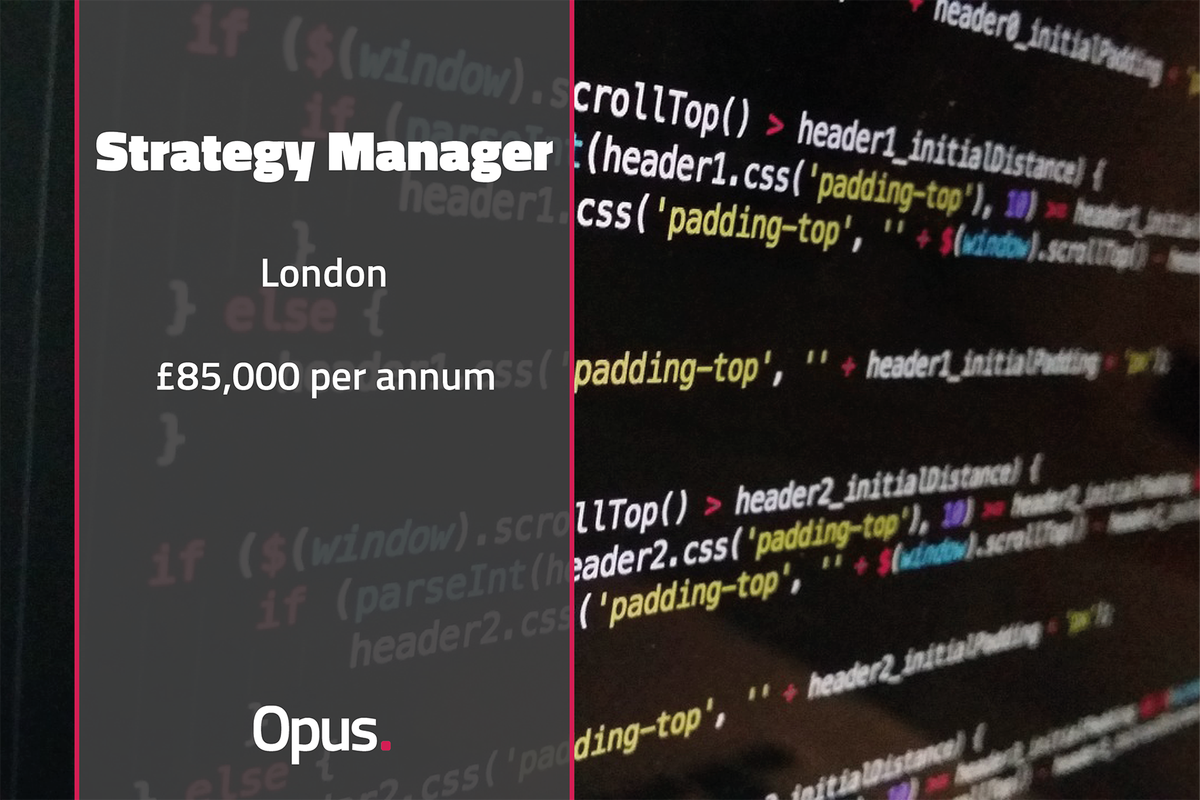 OpusRSNews's tweet photo. We are looking for a confident and driven individual to work as a Strategy Manager within a connected home division: https://t.co/7nRAhK8bQb https://t.co/8Ne3l0diXE