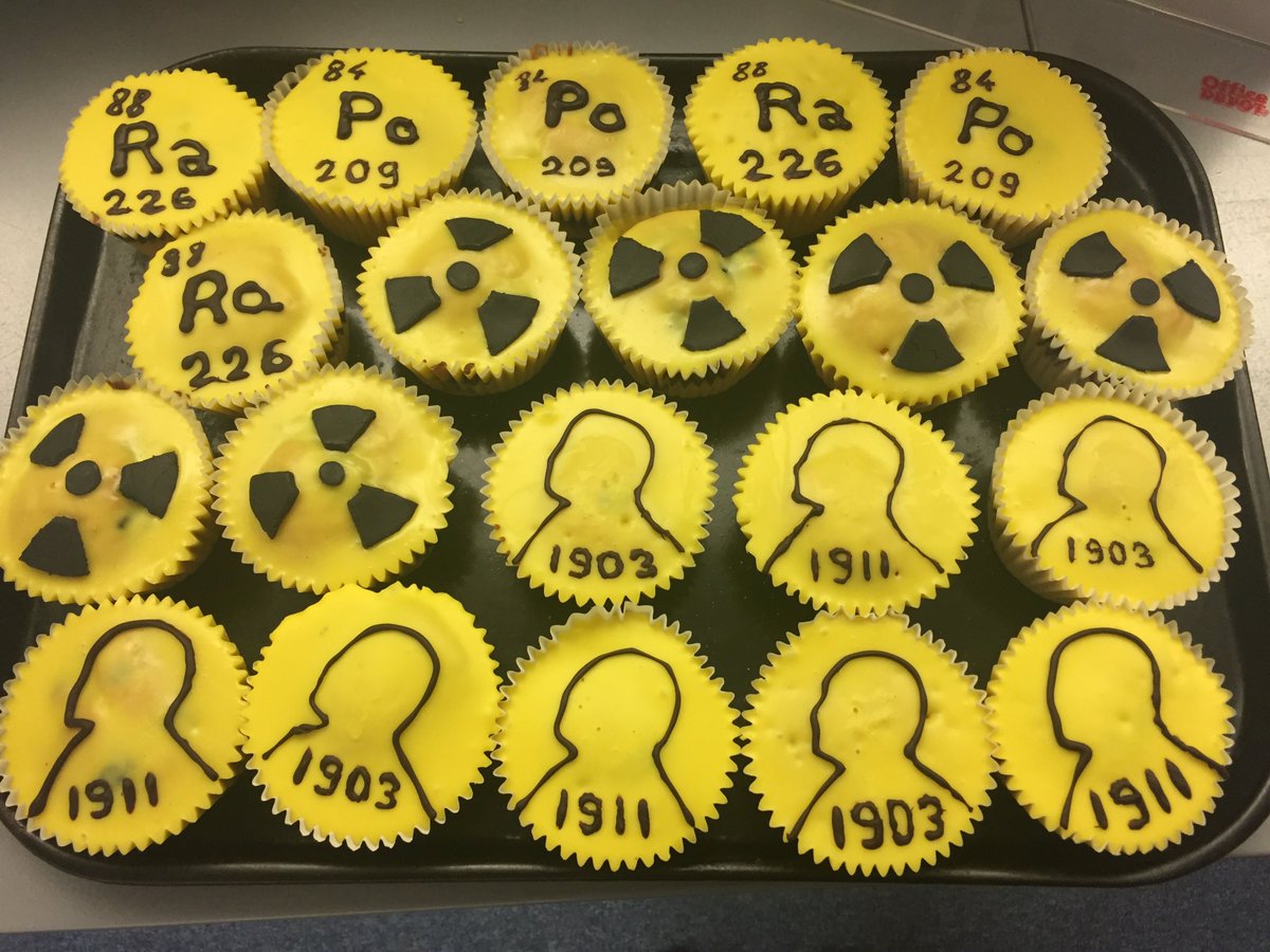 On the 150th anniversary of Marie Curie’s birth our resident star baker Anett has made the most fabulous cakes in her honour! #MarieCurie