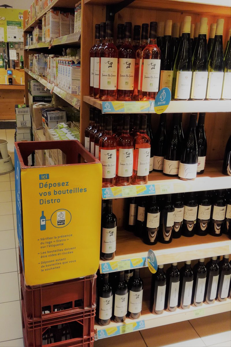 C'est parti !🍾Retrouvez jus de pomme, cidre et vin en bouteilles réemployées dans 4 magasins Scarabée Biocoop de #Rennes #BZH #ZeroDechet