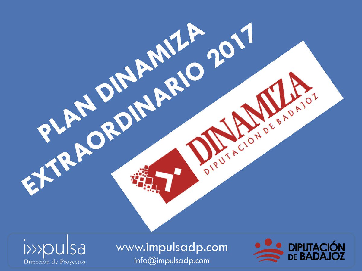 Impulsadp's tweet photo. @DipdeBadajoz publica la subvención del #PlanDinamiza Extraordinario para #ayuntamientos y #poblados de #Extremadura https://t.co/wbdluhvHOh https://t.co/HskRSsChL5