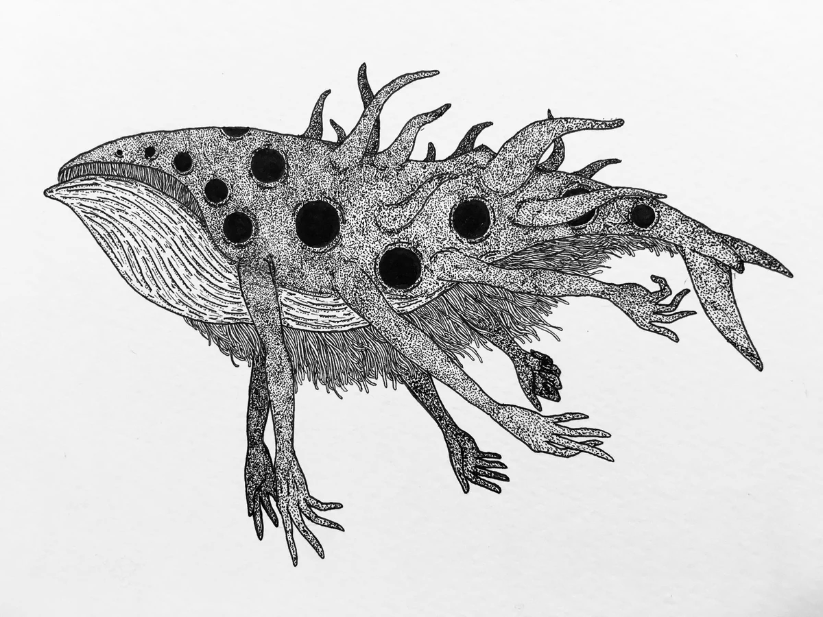 ナメクジ　ペン画 じゃがりきん on X: 