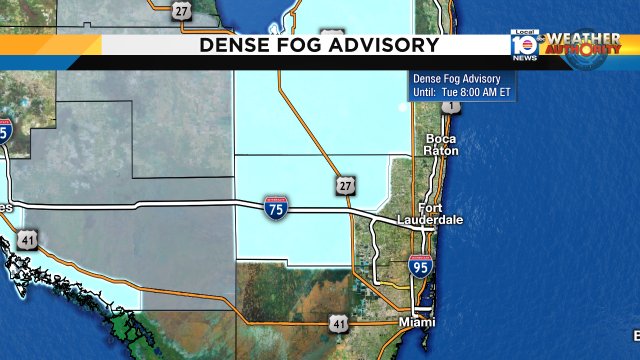 Drive safe Collier Country and Inland Broward is under a Dense Fog Advisory until 8am https://t.co/EeOPIQlPyN