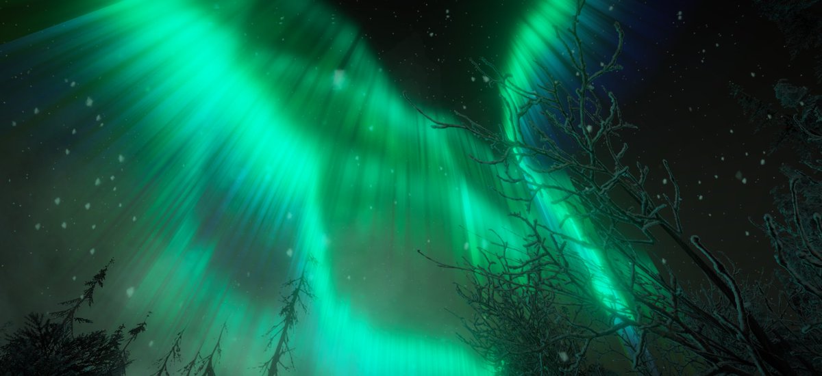DGoodayle's tweet photo. Auroras in @unity3d with my new shader :) #madewithunity https://t.co/8bZwYf6Aki