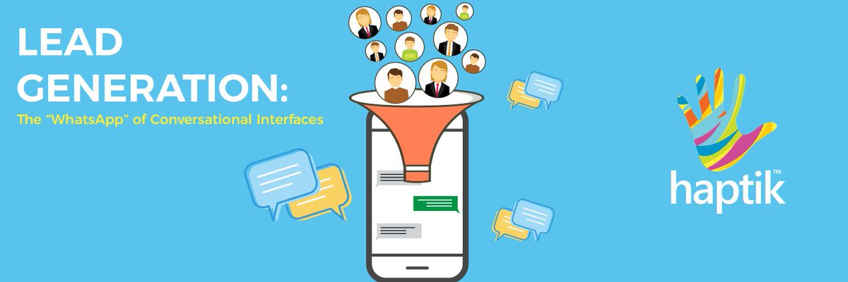 haptik's tweet photo. Want to learn how #CUI has revolutionized the #lead_gen process? Read our blog to know how we did it at #Haptik! https://t.co/XMyHs3YWZt https://t.co/91WLylfv7Q