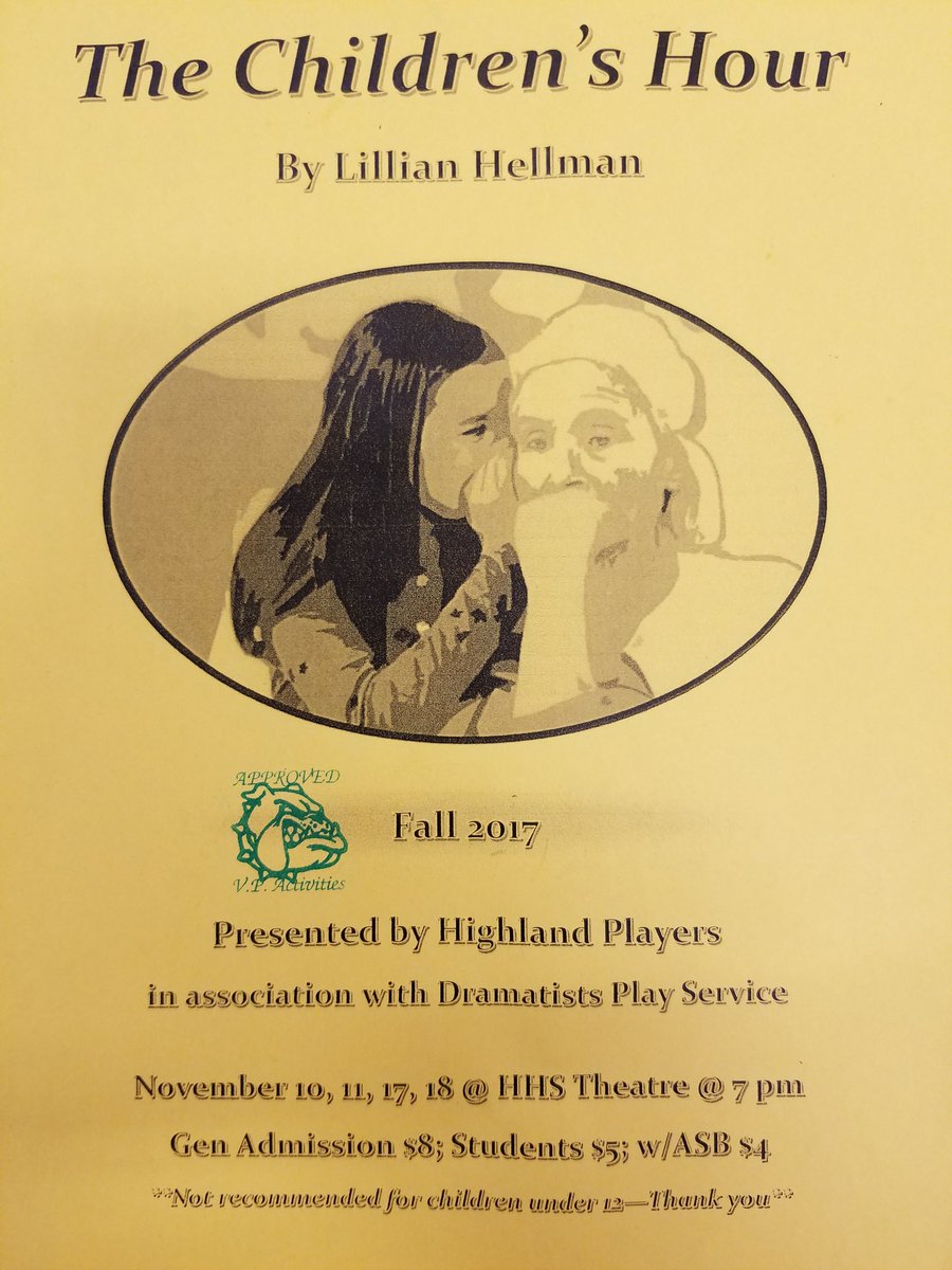 hhs_players's tweet photo. It has finally come! This week is opening night for the play Highland Players have been working so hard for you guys to come and enjoy! 🎭 https://t.co/uHarOA3sYu