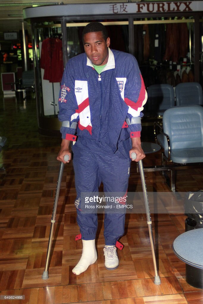 Happy birthday John Barnes - here he is outside a fur coat shop in Finland in 1992... 