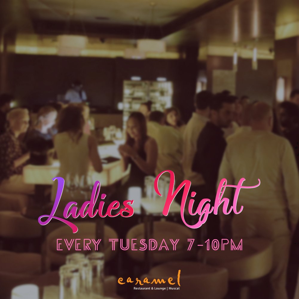 caramel_muscat's tweet photo. Tuesday is Ladies Night 7-10PM. Bottomless bubbles, house red and white for only 10 OMR. Tel: 2206-6668 #caramelmuscat #muscatnightlife https://t.co/og5z31Sdwf