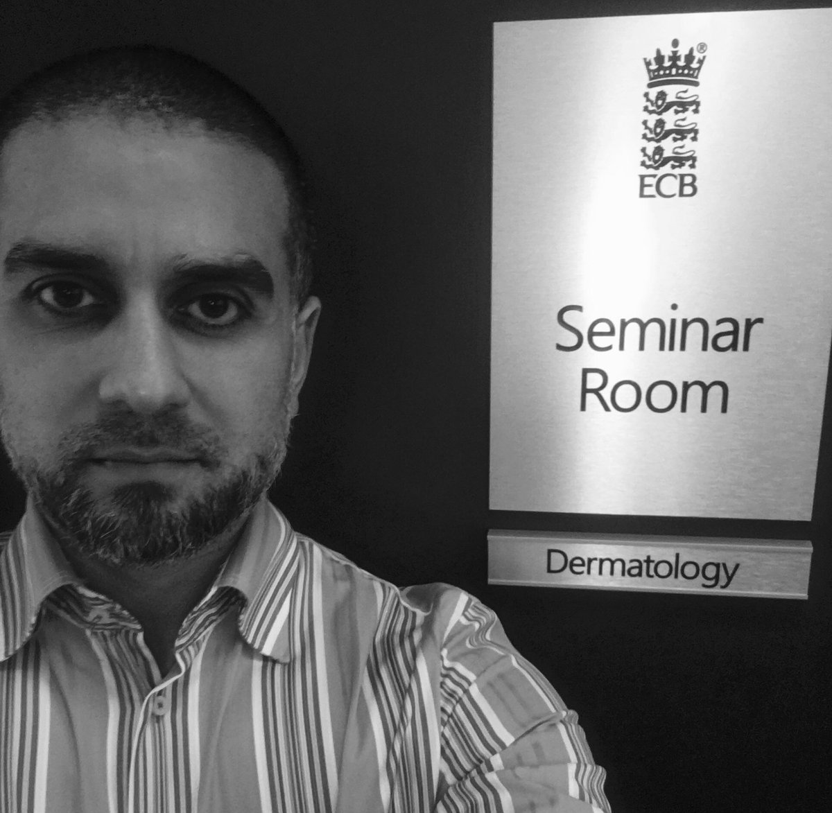 DrWalHussain's tweet photo. Great to be back at the National Cricket Performance Centre undertaking skin checks for our cricketers #sunsafe #skincancer #dermatology https://t.co/qzHVhYK90b
