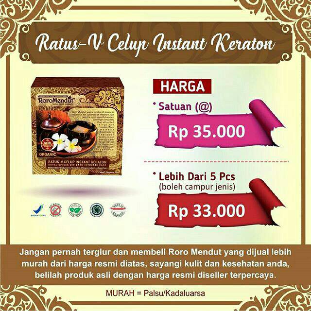 Saya menjual RATUS V CELUP... seharga Rp33.000. Dapatkan produk ini hanya di Shopee! shopee.co.id/tiwantiolshop/… #ShopeeID