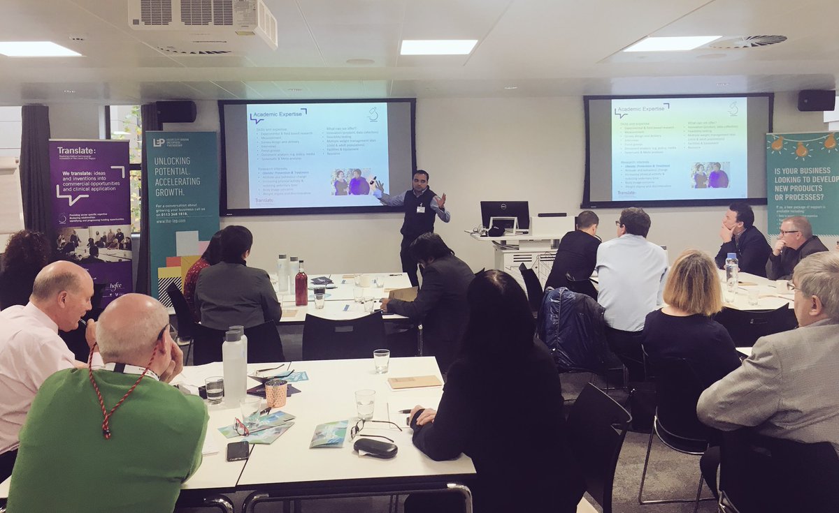 Dr_D_Miles's tweet photo. Stuart Flint from @leedsbeckett pitching his academic expertise. #medtechchallenge @TranslateMedTec @LeedsCityRegion https://t.co/qXgqRb0nIH