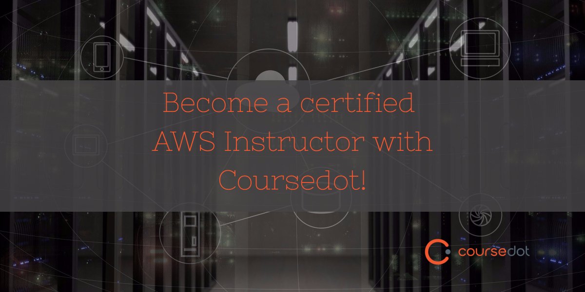 CourseDotCom's tweet photo. Get a head start as an AWS Instructor! Apply now and if we like you, we'll pay for your certification! https://t.co/OlUFsfSkc8 https://t.co/LnL14LEBB0