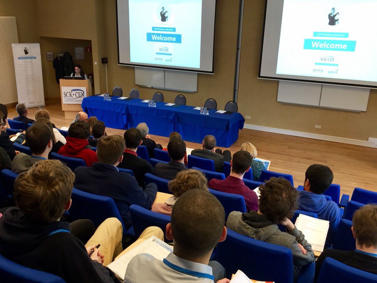 ForumNucleaire's tweet photo. We are attending the @SCKCEN seminar in honour of #MarieCurie Next generation of scientists in the house! #innovation https://t.co/4FV4iT50YE