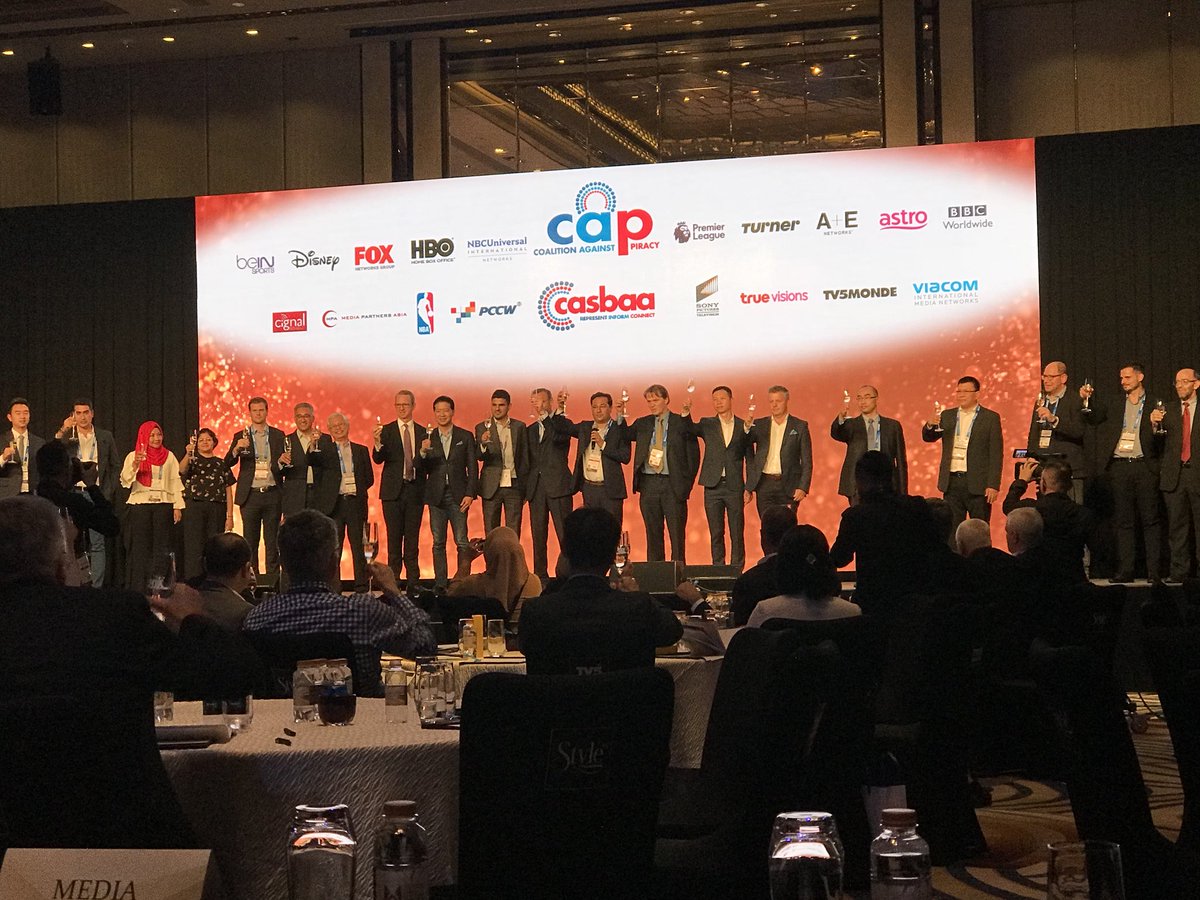 paddoshane's tweet photo. CASBAA‘s new Coalition Against Piracy launch. Protecting the jobs of content professionals.  #CASBAACON https://t.co/SfArPCeV9C