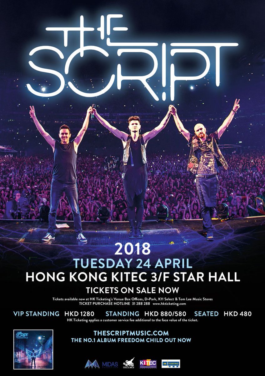 thescript's tweet image. China! Tickets to our #FreedomChildTour show at the KITEC Star Hall in Hong Kong are on sale now! Get them here: hkticketing.com/events/KBSCRIP…