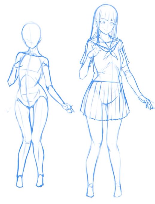 腰から膝とか、ちょっとした捻りで表情をあれこれ考えるの好きだけど難しい 