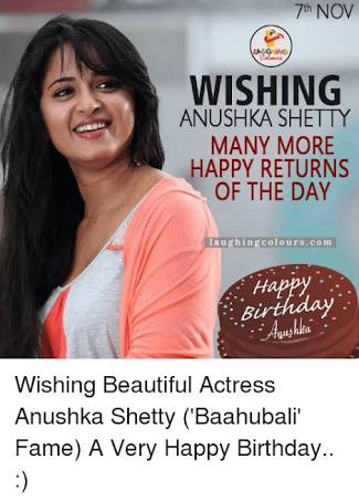 Happy birthday to Anushka Shetty 