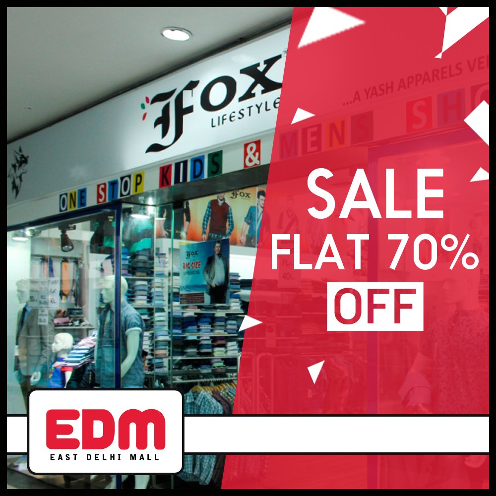 EastDelhiMall's tweet photo. Have Great Offers On Fashionable Clothing for Men at #Ifox Lifestyle - #YashApparels @ #EastDelhiMall Ghaziabad. #Flat70%Off #mensfashion https://t.co/BOI6tZiRCY