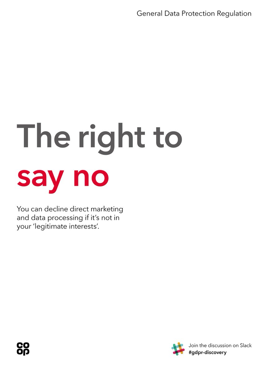 A poster that reads, “the right to say no”.
