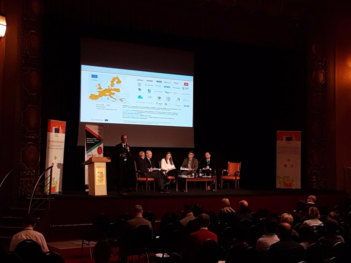 SCRREEN_EU's tweet photo. @bourg_stephane presenting the @SCRREEN_EU project at #RawMaterialsWeek17 #RawMaterialsWeek2017 #CriticalRawMaterials https://t.co/t0rB3eYopQ