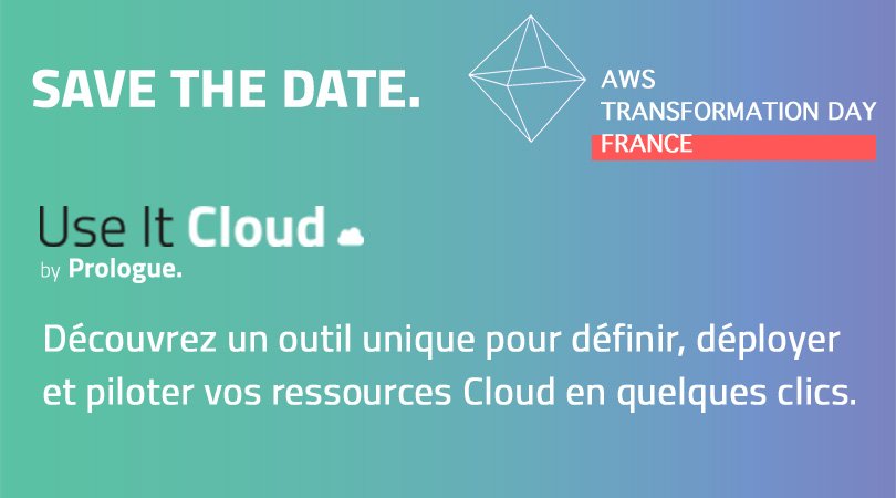 UseItCloud's tweet photo. Toutes vos ressources #IaaS, #applications et #VM dans le #Cloud en mode #Agile
#AWSTransformationDay #UseItCloud https://t.co/fcB2fmxarg https://t.co/lUxhFB4vUt