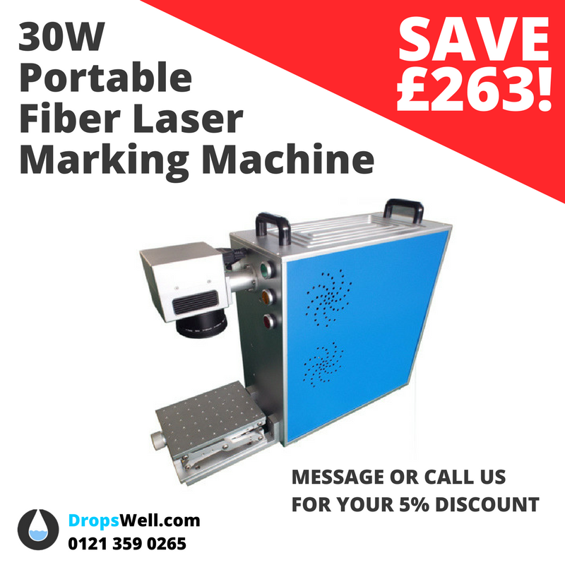 DropswellLaser's tweet photo. SAVE £263 on the 30W Portable Fiber Laser Marking Machine! Message us for more details! #marking #engraving #lasermachine #dropswell #deals https://t.co/KCFBgMkE8h