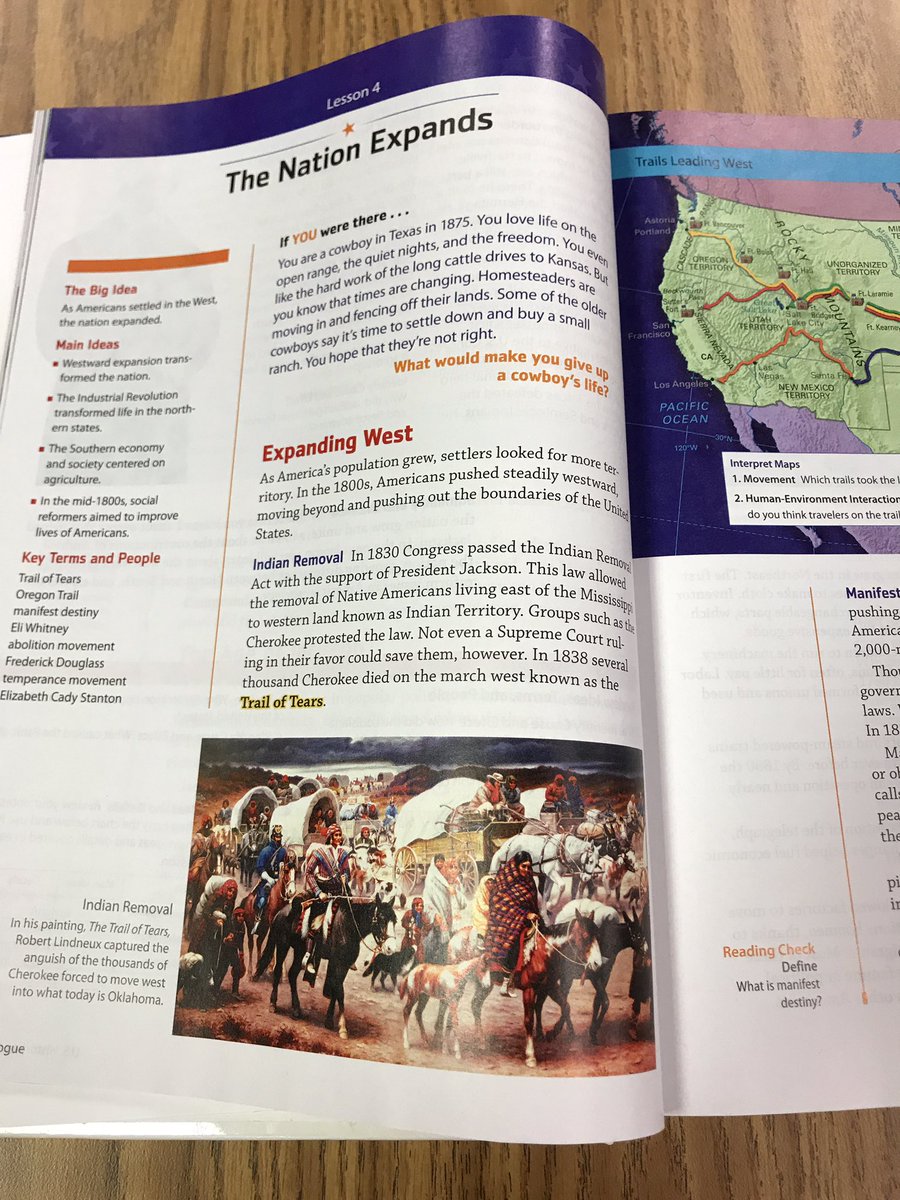 AllieChurch11's tweet photo. Invisibility shown by only briefly touching on Native American colonization.should be more than 1 paragraph #Sect0013 https://t.co/q9nADDMqN3