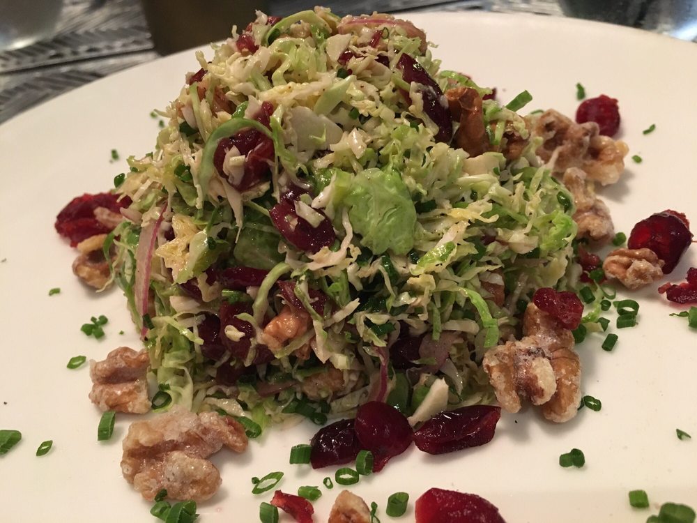 bluonpark's tweet photo. Our Shaved Brussel Salad features pickled cranberries, candied walnuts and our our dijon vinaigrette. https://t.co/HFTGvr89QH