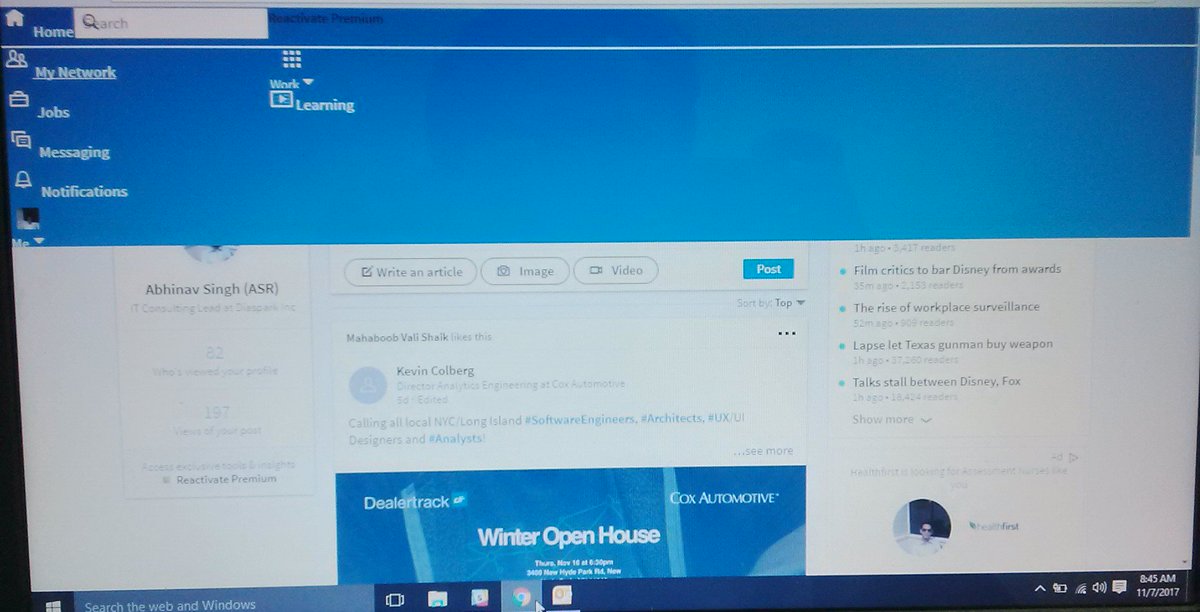 IGOASR's tweet photo. @LinkedInHelp I see a unusual error while logging to profile... refreshed several times... Reset browser, no good... https://t.co/JcZNVL8ThW