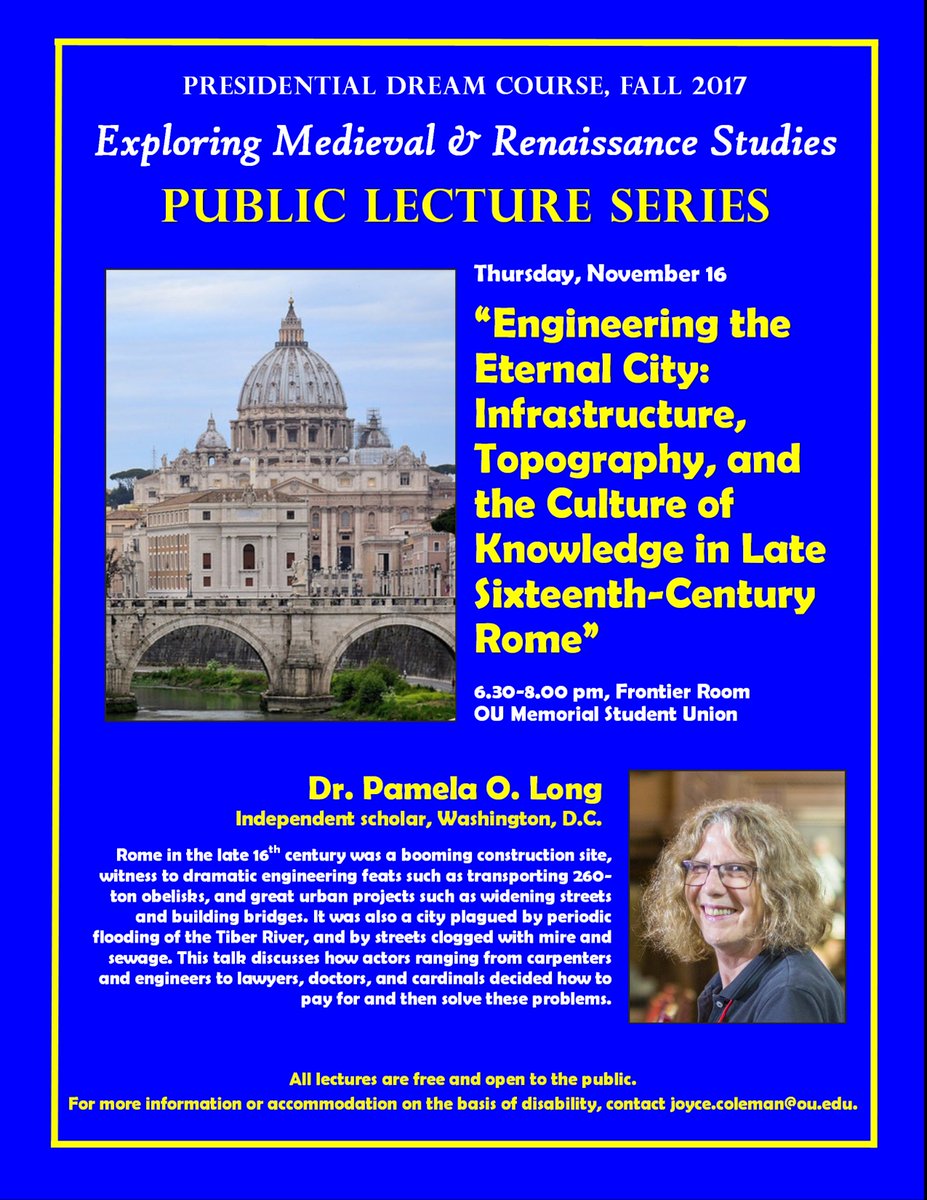 Don't forget to join us 2nite as Dr. Long teaches us why all roads lead to Rome

6:30 pm 
Frontier Room, OU Union
<a href="/MedievalFair/">Medieval Fair Norman</a>