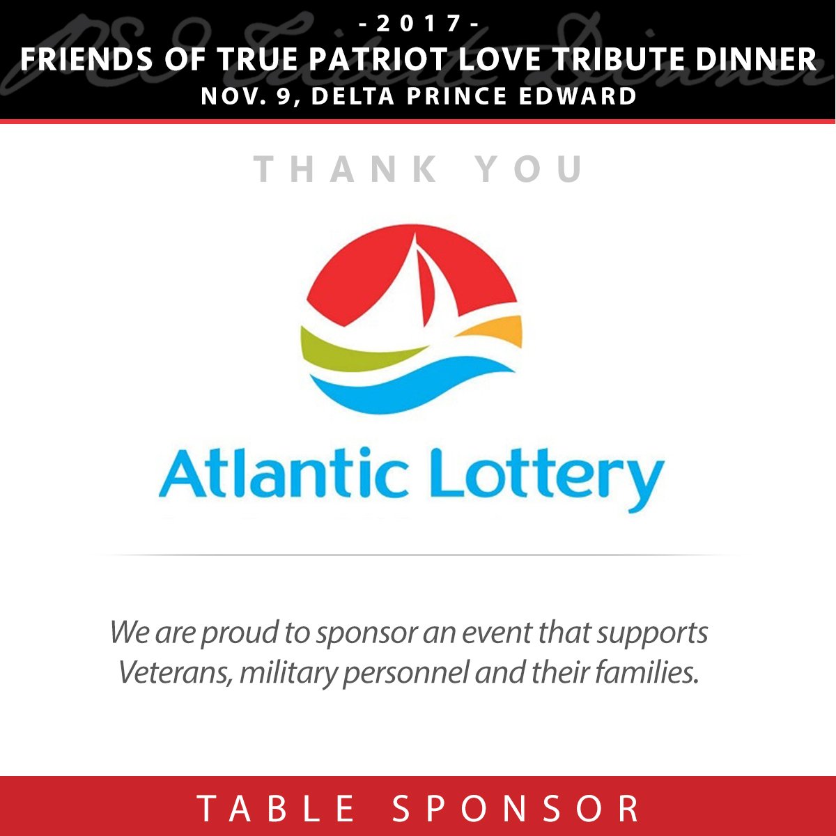 PEITribute's tweet photo. Thank you @AL_Lottery for being a Table Sponsor of the #pei Tribute Dinner at the Delta on Nov 9. https://t.co/0niSx8pROU https://t.co/lofJXBcGLV