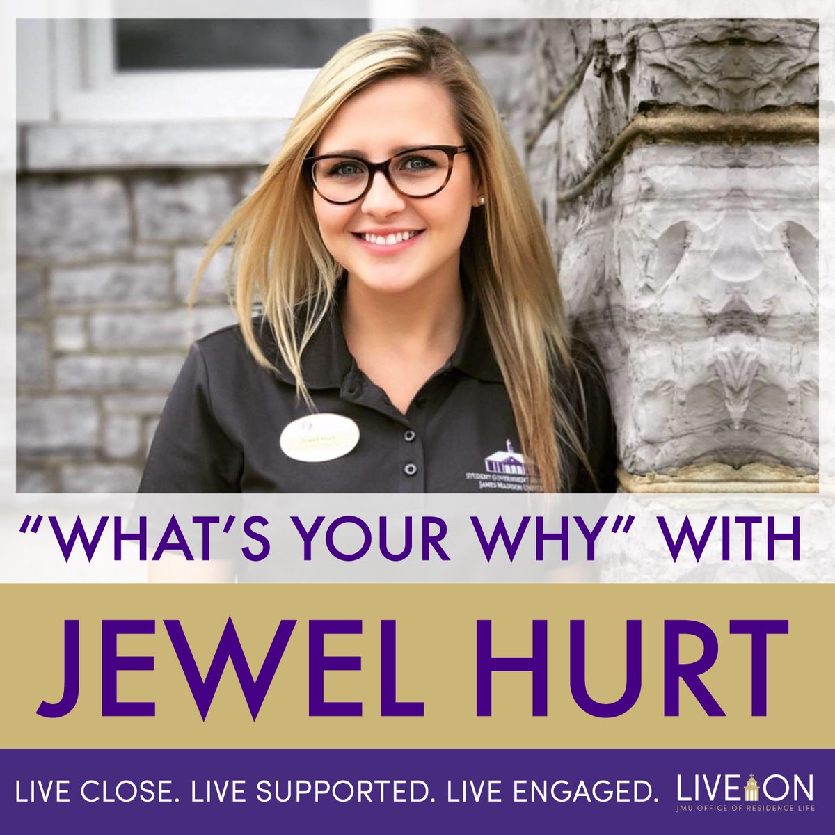 Read about current Student Body President, Jewel Hurt and her experience serving as an RA! jmu.edu/stories/orl/20… #WhatsYourWhy?