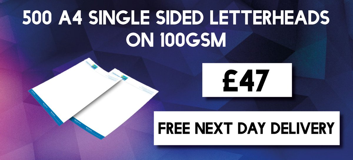 PrintChainUK's tweet photo. 500 A4 Single Sided Letterheads on 100gsm, £47 with free next day delivery! https://t.co/EoiYXwFdkh #letterheads #print #business #marketing https://t.co/7Gc6TeEqMd