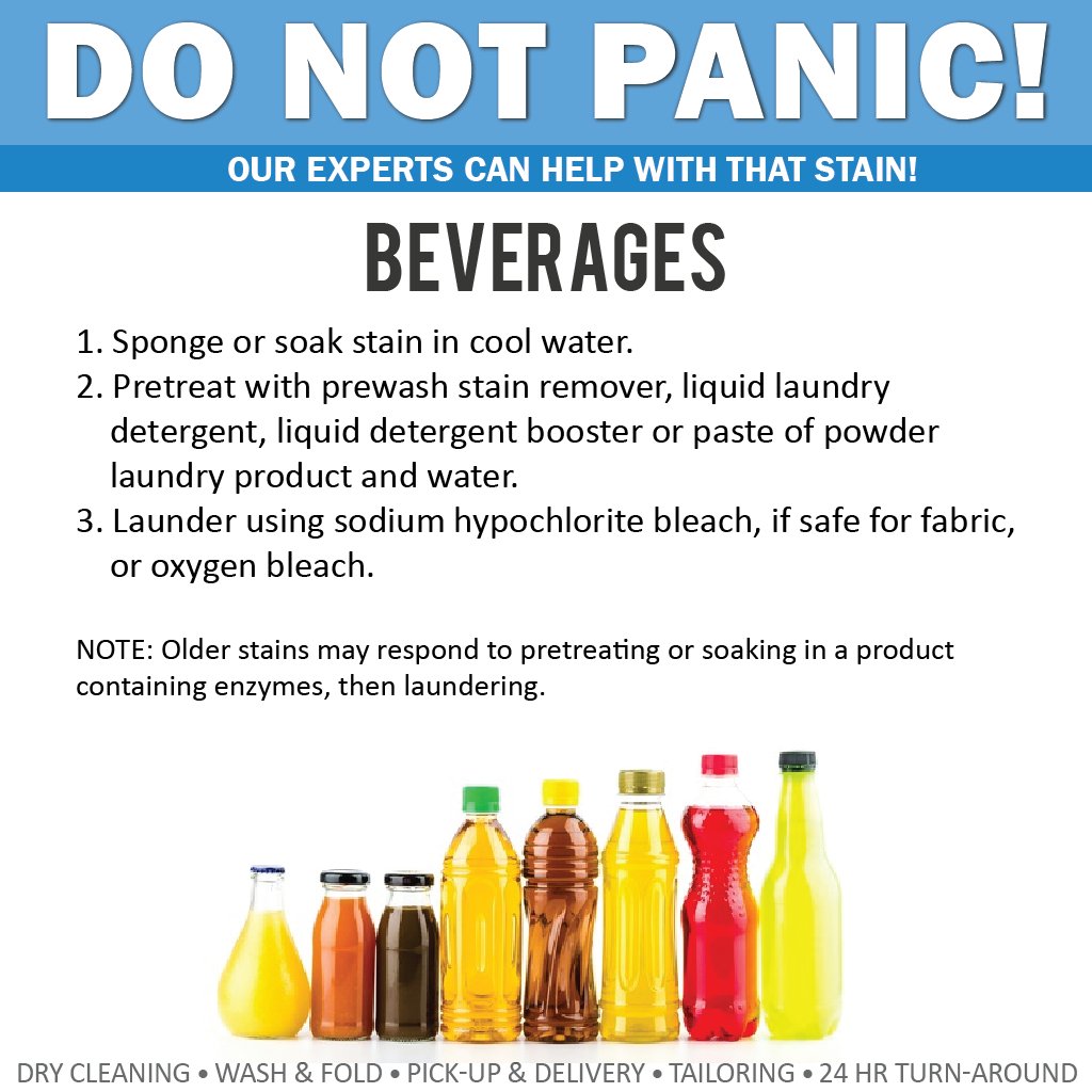WashClubNYC's tweet photo. #stain #experts tip to remove #beverages from your #clothing. Or use our convenient #pickup and #delivery for #laundry and #drycleaning. https://t.co/CzHUCA63zP