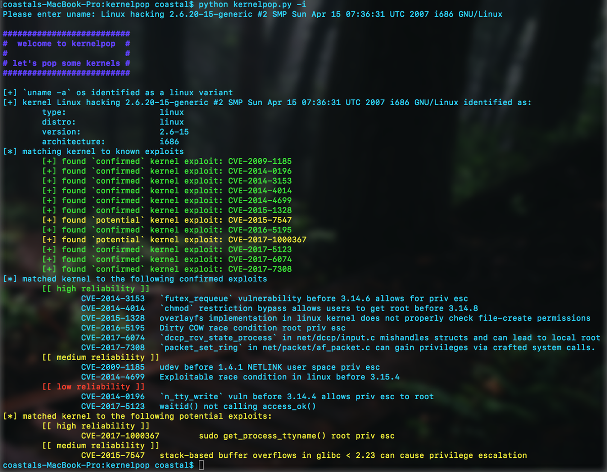 KitPloit's tweet image. Kernelpop - Kernel Privilege Escalation Enumeration And Exploitation Framework goo.gl/4PHHrW #Enumeration #Exploits #Framework