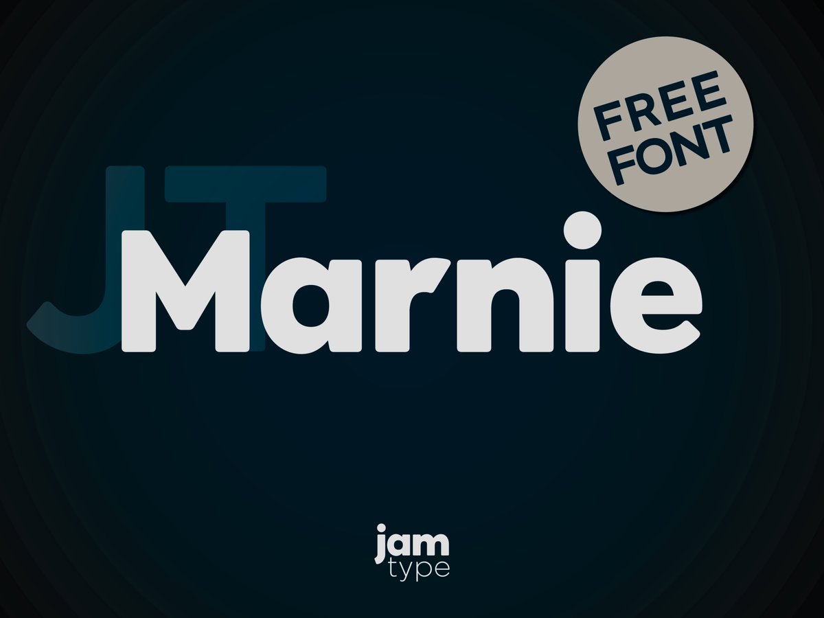 JAM_Type's tweet photo. New release! JT Marnie with a FREE FONT available! Check it out at https://t.co/OSyPyRVG6C 
#font #typeface #design https://t.co/R78wc6wgZp