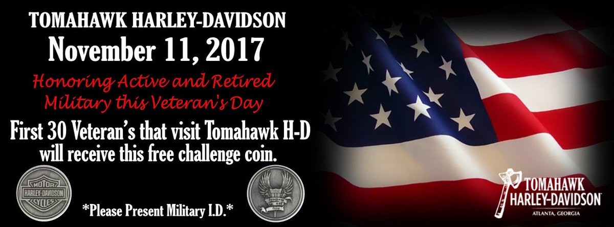 Tomahawk_HD's tweet photo. We are honoring Active and Retired Military this Veteran's Day. #TomahawkHD #VeteransDay #ChallengeCoin https://t.co/0PBZ37E4Zr