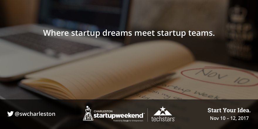 Startup Weekend #Charleston kicks off this Friday! Get your tickets now. buff.ly/2yzc9G9 #startup #chsTech