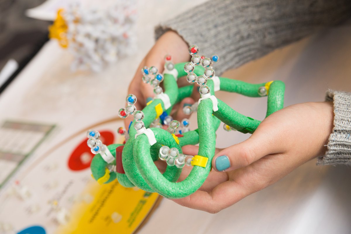 STEMForward's tweet image. Students from @ronaldreaganhs showed off this cool molecular they created at our annual #sySTEMnow Conference