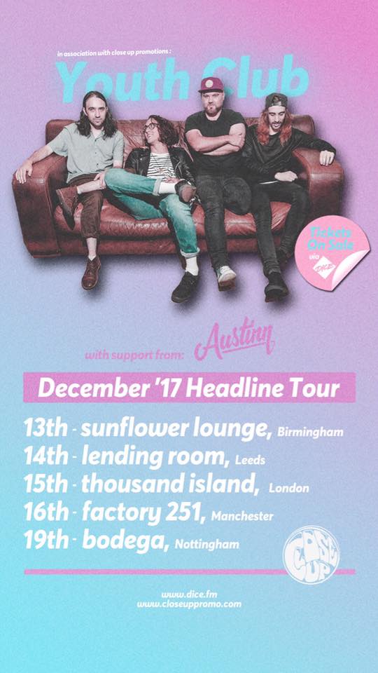 austinnband's tweet photo. Happy to announce that we'll be going on tour with the amazing @weareyouthclub on their UK headline dates in December! Get your tix! https://t.co/zAVJwJYlSj